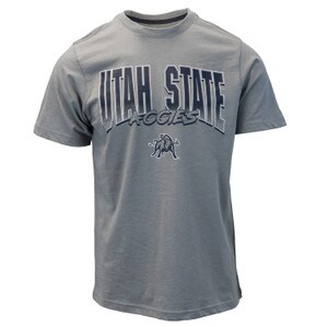 Men's utah state aggie bull gray t-shirt